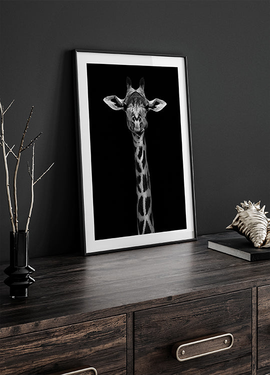 Poster con ritratto di giraffa