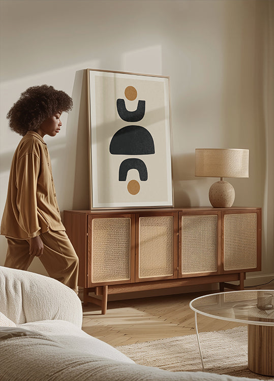 Equilibrio delle forme astratte, poster geometrico