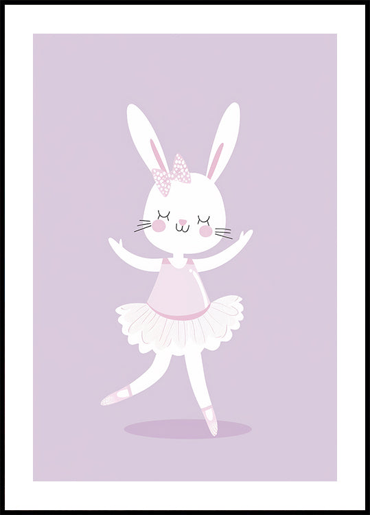 Ballerina Bunny Plakat - Posterbox.dk