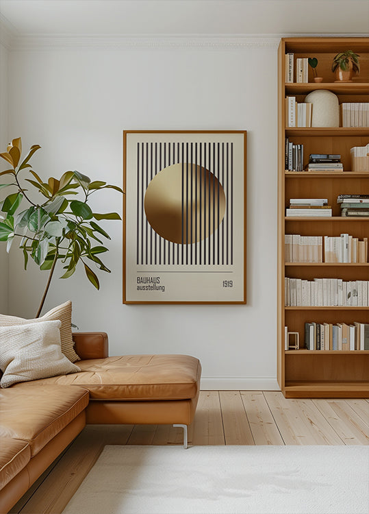 Bauhaus Golden Gradient Plakat - Posterbox.dk