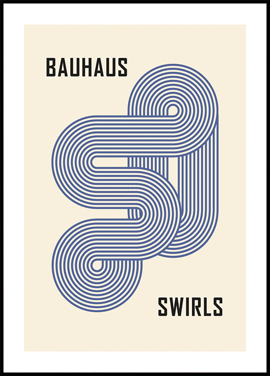 Bauhaus Swirls Plakat - Posterbox.dk