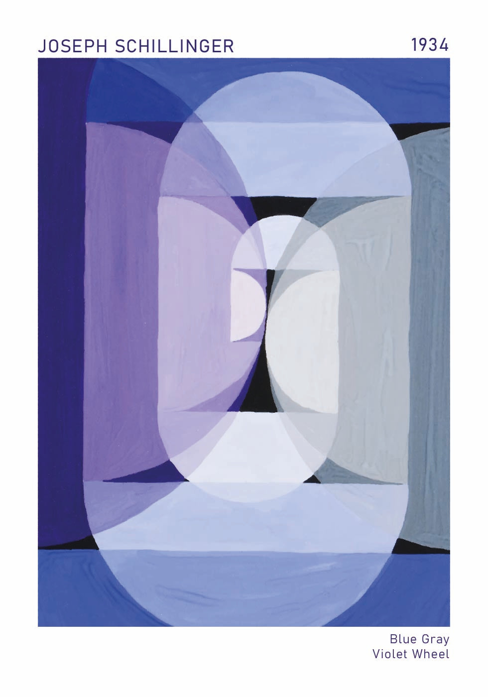 Blue Gray Violet Wheel, Joseph Schillinger Plakat - Posterbox.dk