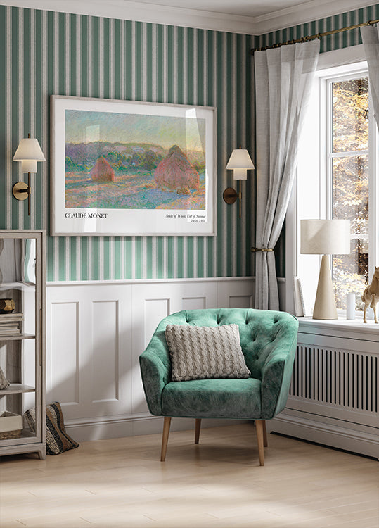 Claude Monet - Stacks of Wheat, End of Summer Plakat - Posterbox.dk