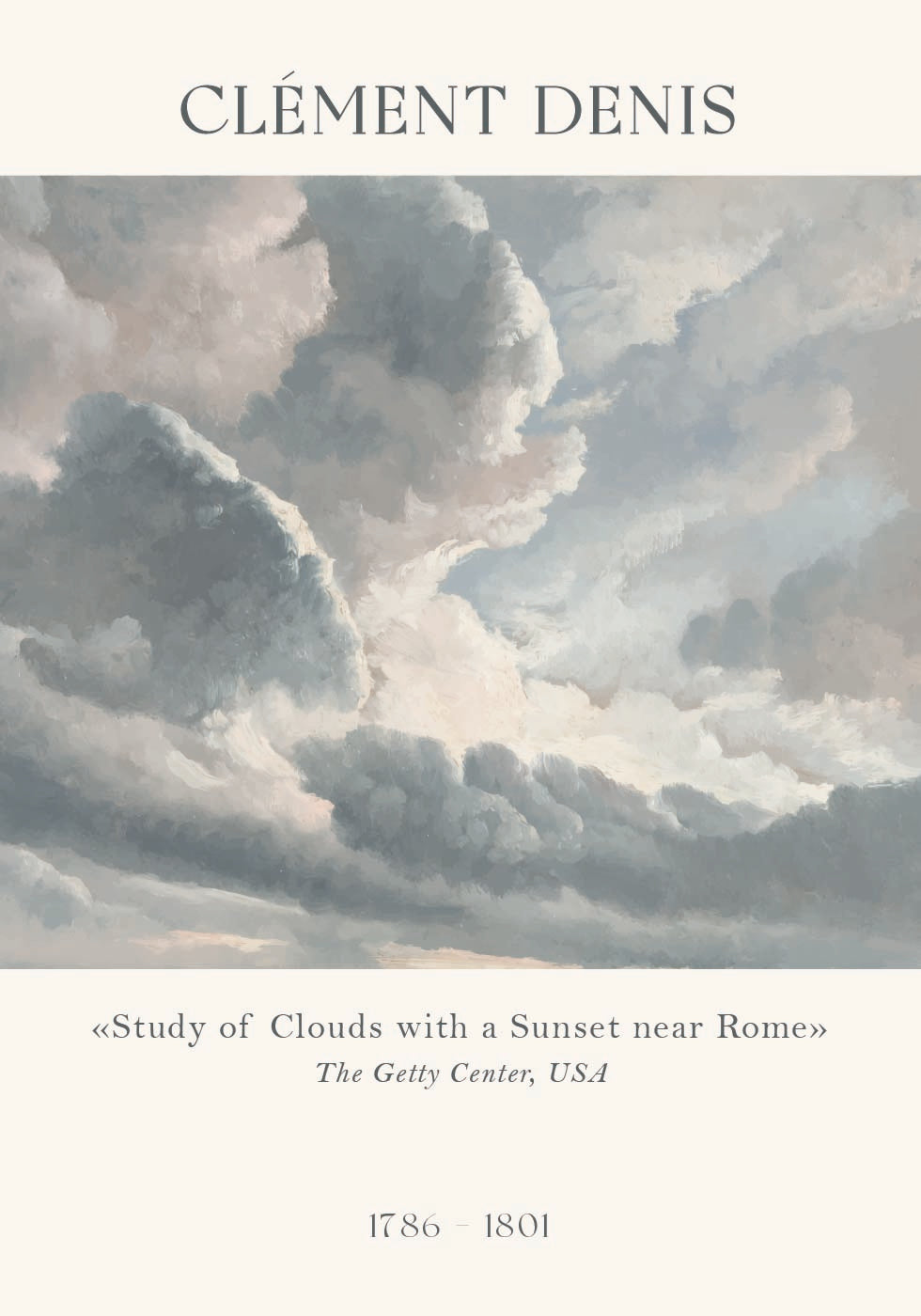 Clément Denis Cloud Study Plakat - Posterbox.dk