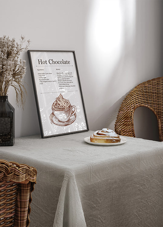 Hot Chocolate Recipe Plakat - Posterbox.dk
