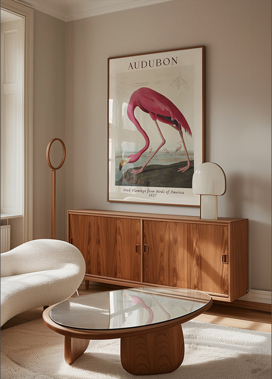 Pink Flamingo Birds of America, Audubon 1827 Plakat - Posterbox.dk
