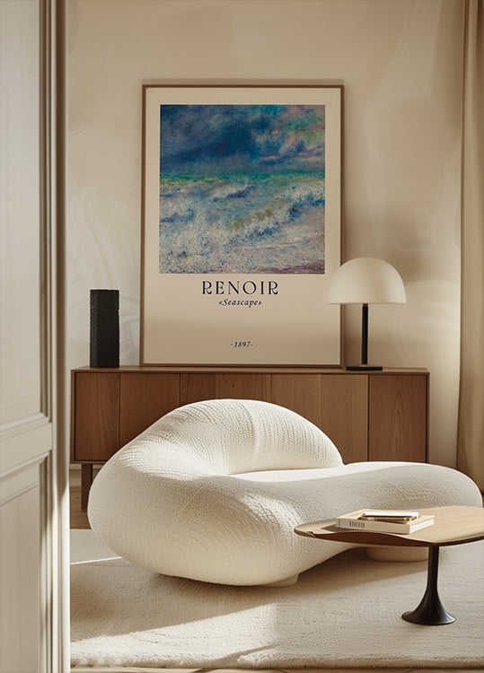 Seascape, Impressionist Ocean, Renoir Coastal Waves Plakat - Posterbox.dk