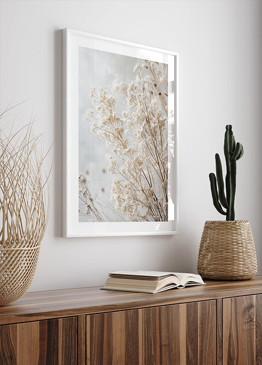 Soft Whispers of Dried Wildflowers in Light Tones Plakat - Posterbox.dk