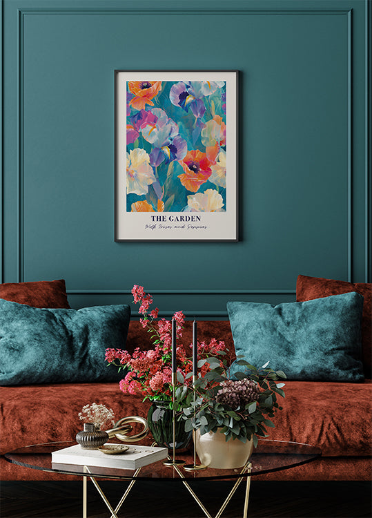 Vibrant Floral Garden Plakat - Posterbox.dk