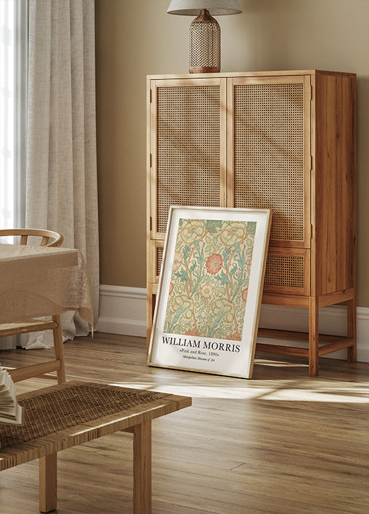 William Morris Pink and Rose Plakat - Posterbox.dk