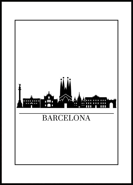 Barcelona Skyline (NEW) - Posterbox