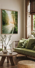 Fog Sunbeam Forest Plakat - Posterbox.no