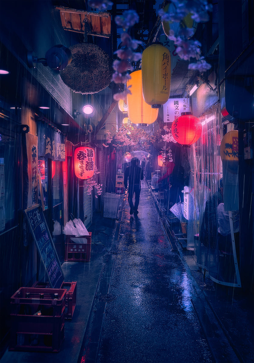 Tokyo pioggia blu