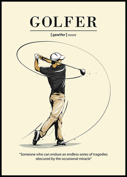 Golfer Explained Plakat - Posterbox.no