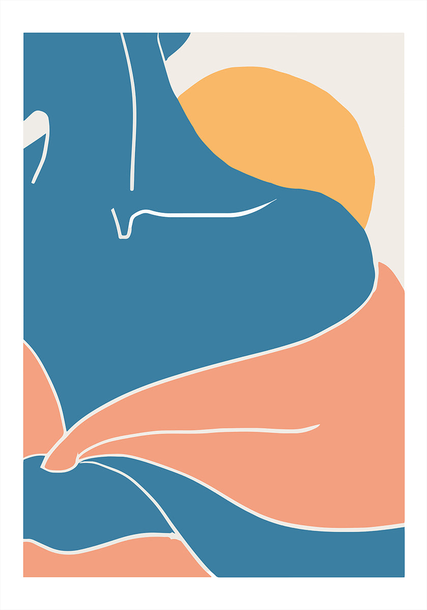 Poster con spalla blu