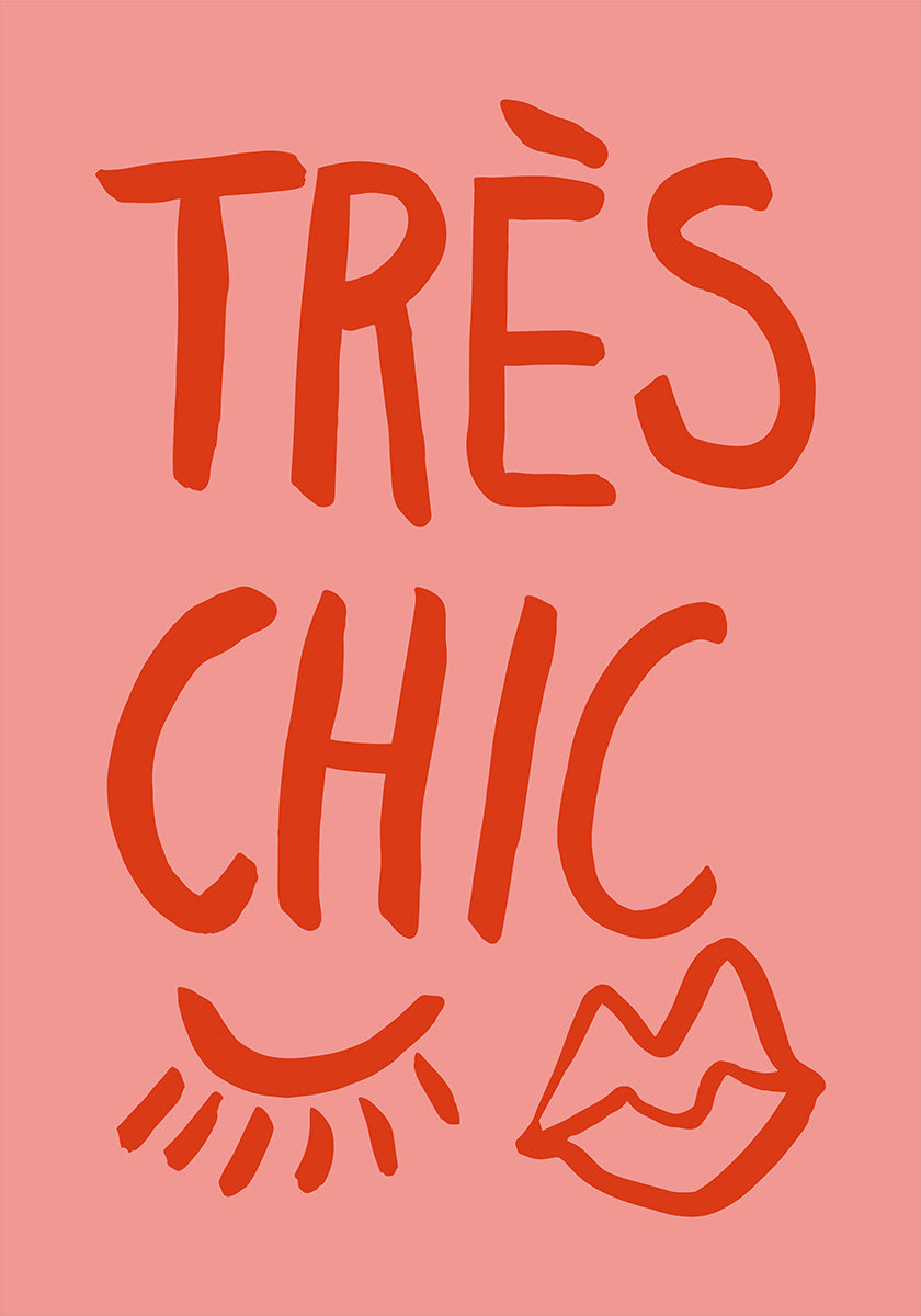 Poster rosa Très Chic