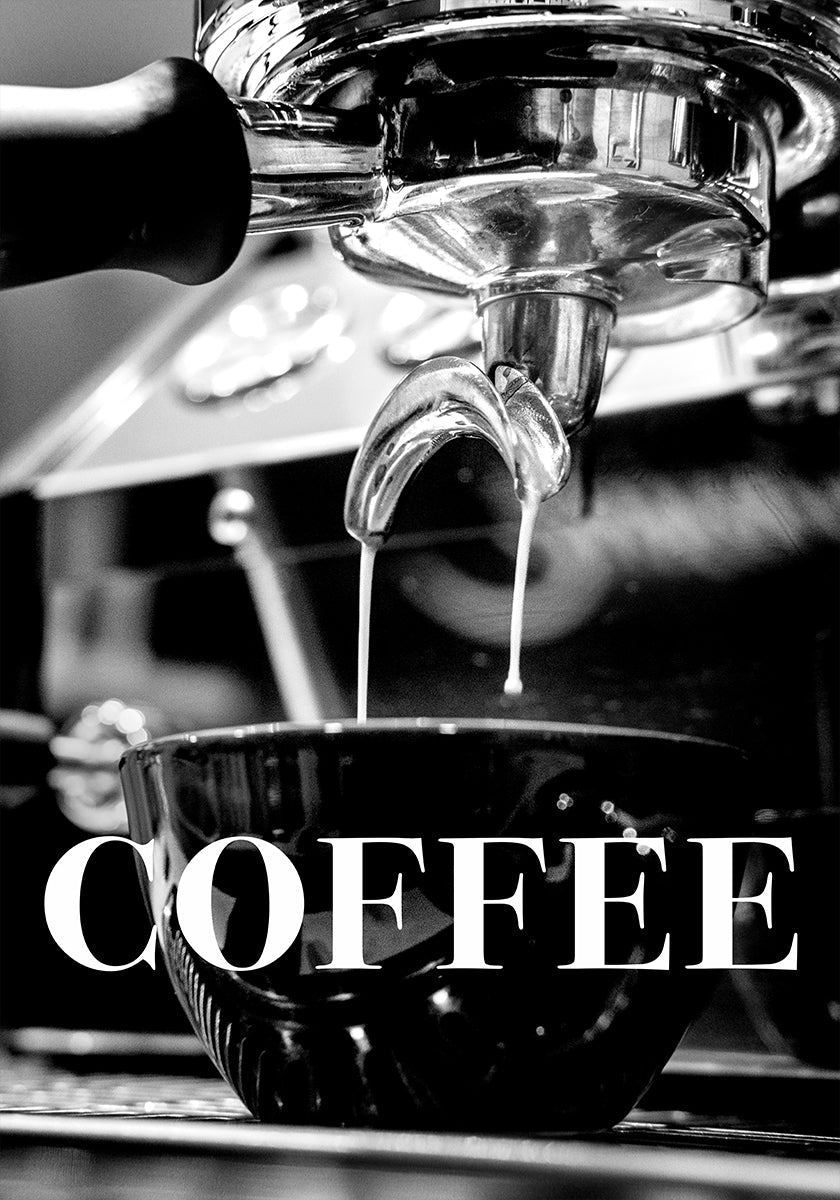 Poster di testo del caffè