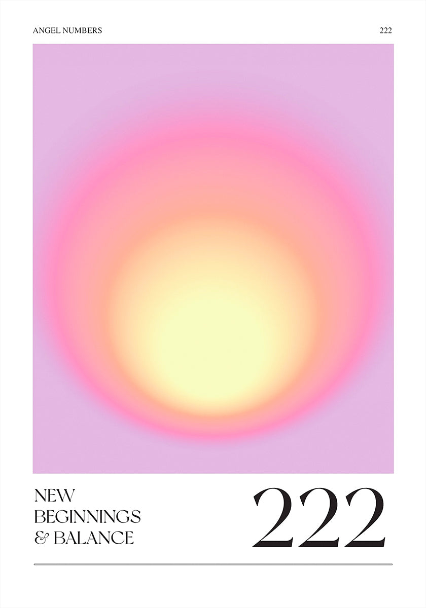 Poster sfumato con tenui sfumature rosa e gialle