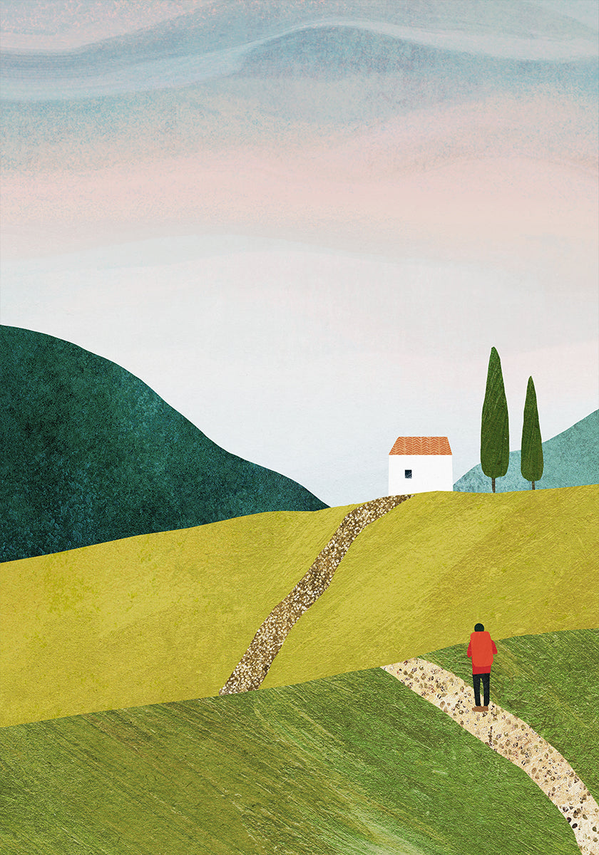 Manifesto che cammina verso casa