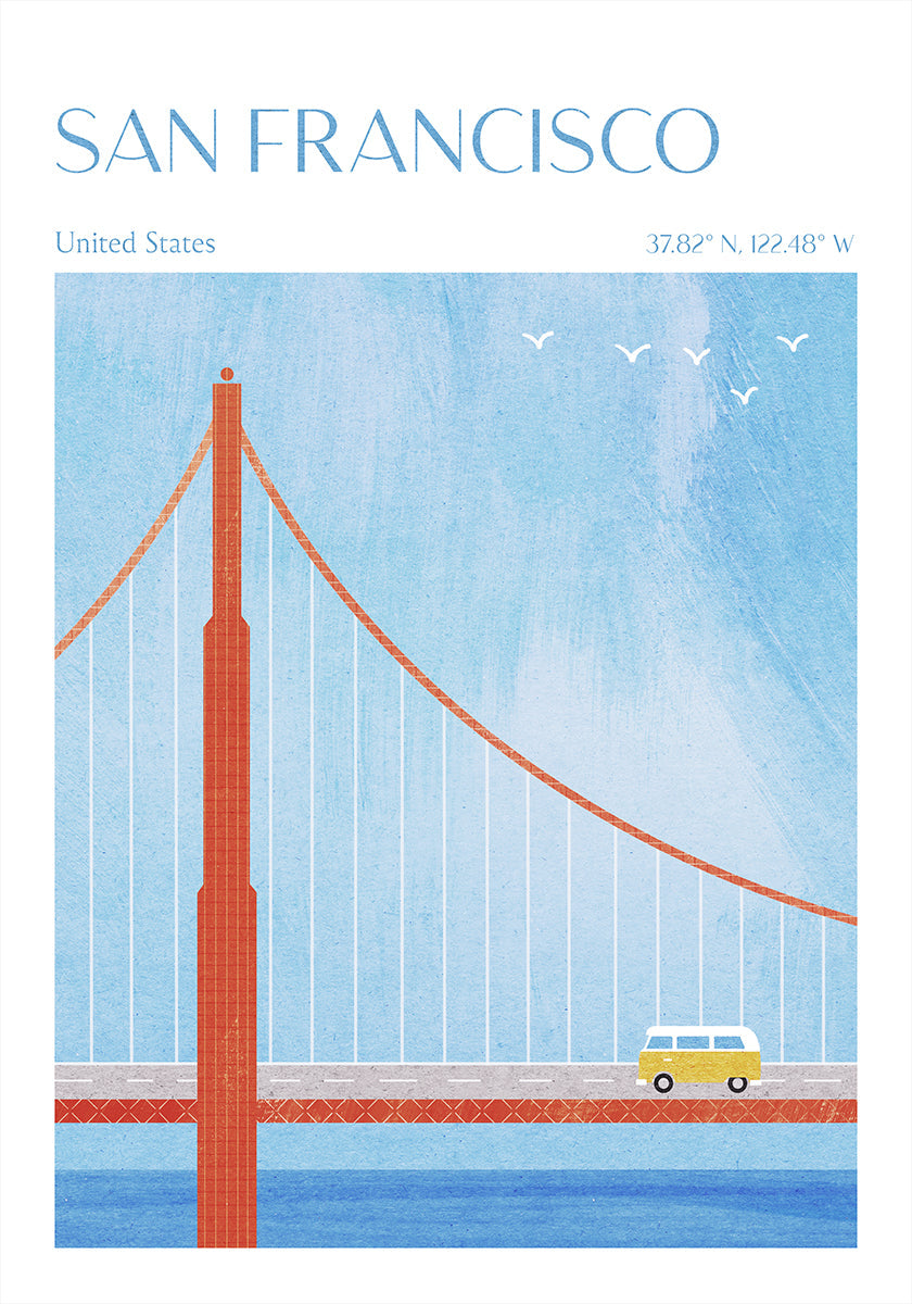 Poster del ponte Golden Gate di San Francisco