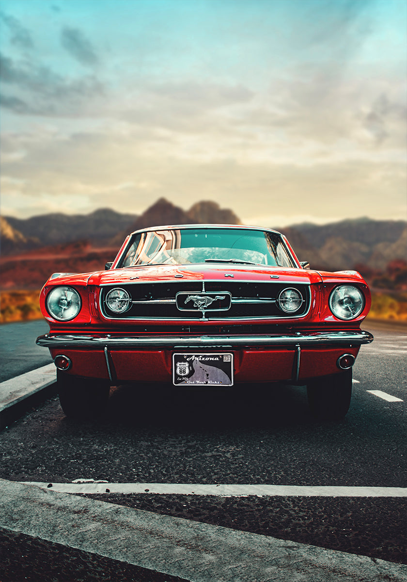 Poster d'amore per auto d'epoca