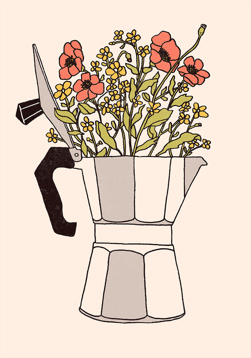 Poster di fiori di Moka