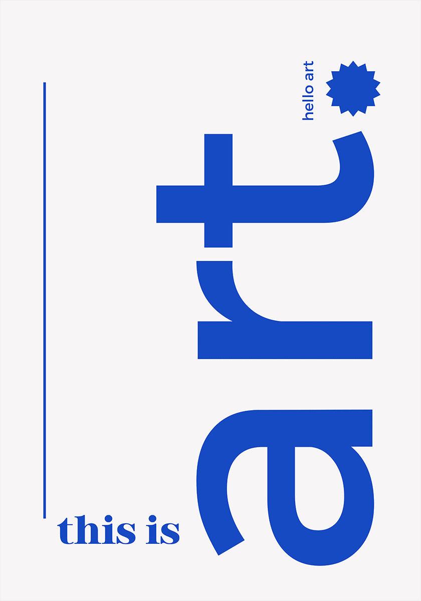 Ciao poster tipografico in grassetto