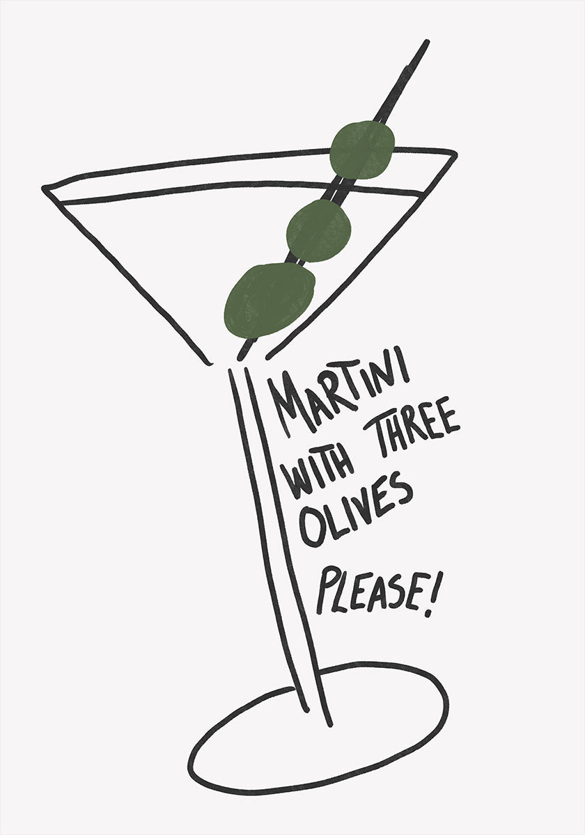 Poster del trio Martini di oliva