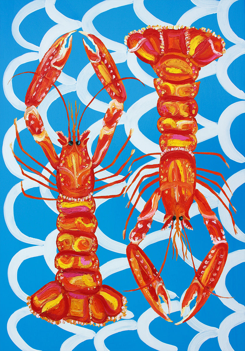 Scampi Sul Poster Blu