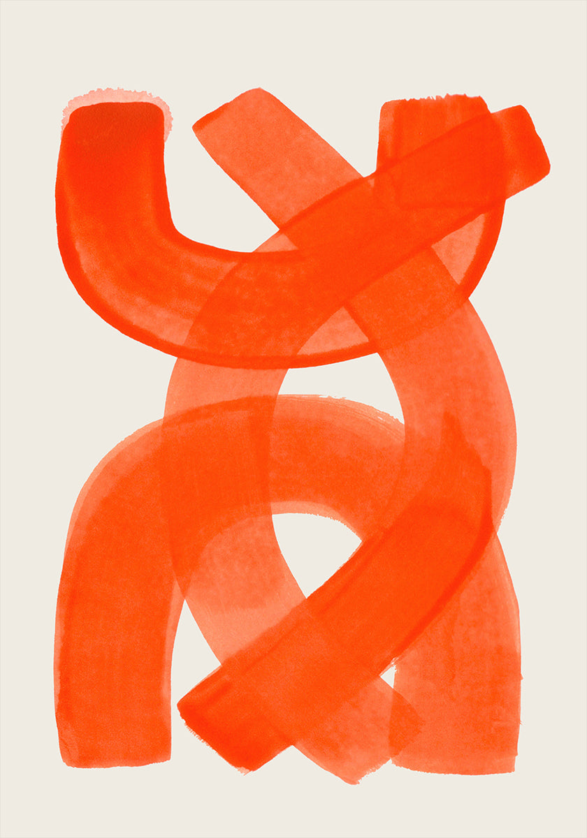 Poster di tratti arancioni