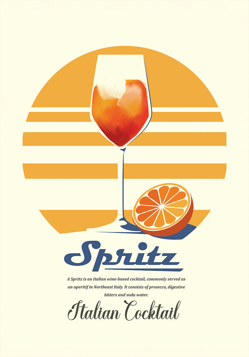 Poster con stampa estiva Spritz