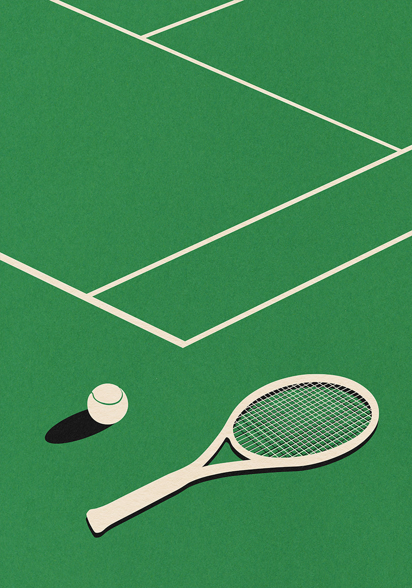 Poster del club di tennis su prato Rosi Feist