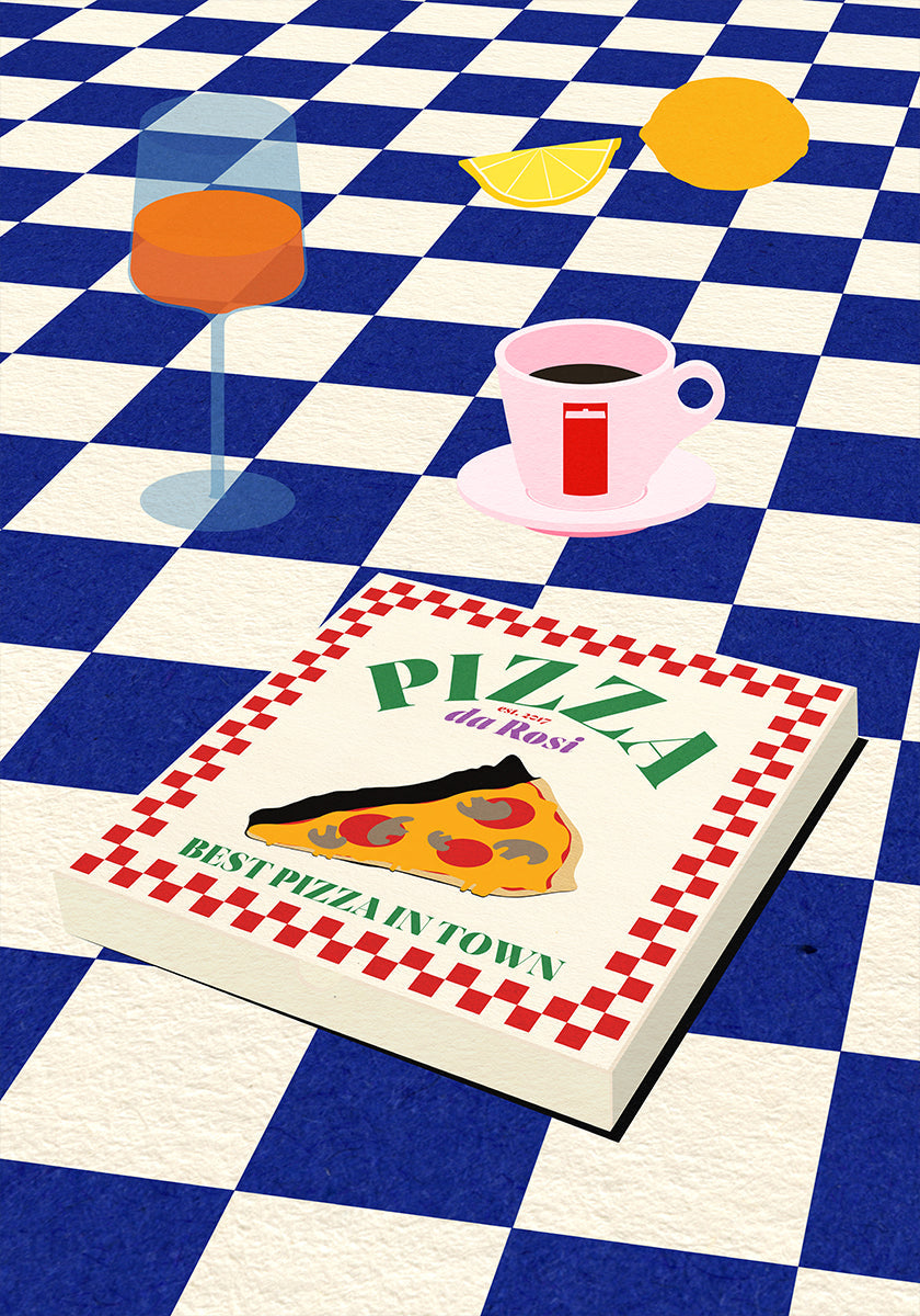Il poster del menu italiano