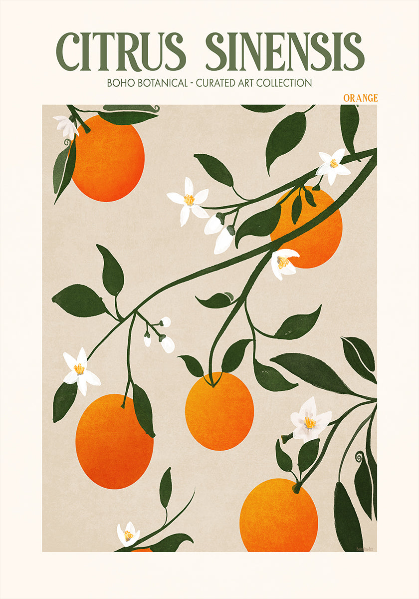 Poster di eleganza arancione