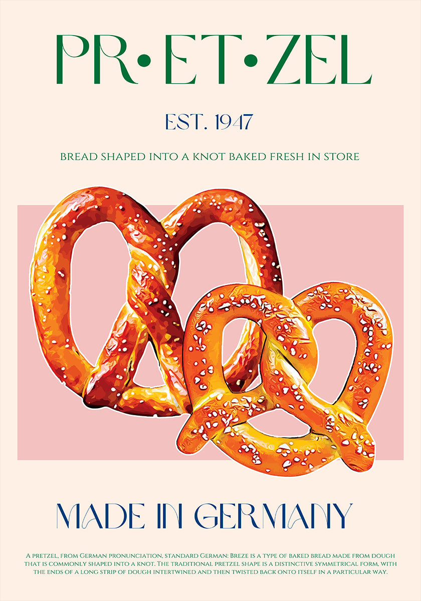 Poster di pretzel delizioso