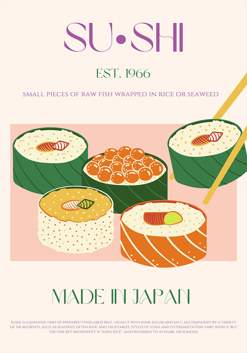 Poster di delizia di sushi