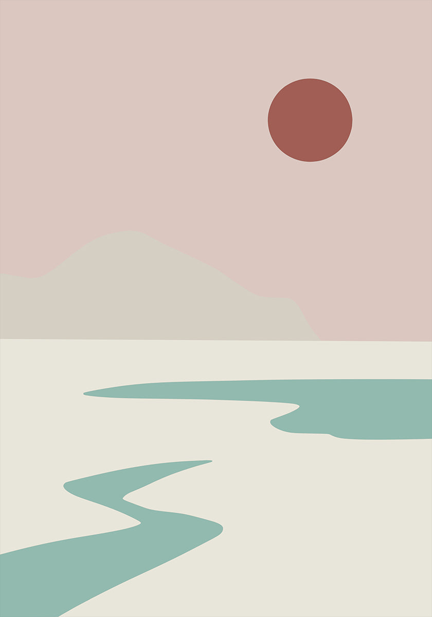 Minimal Dawn Scene Plakat