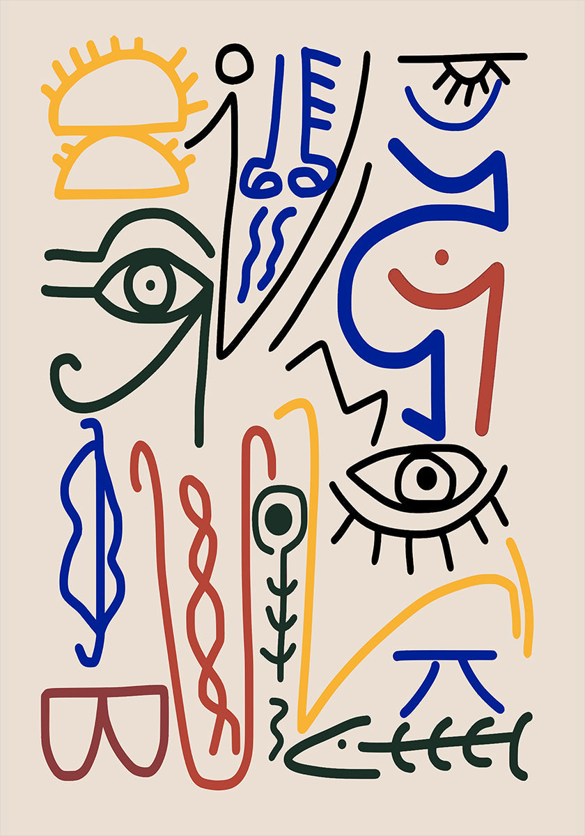 Poster di simboli mistici