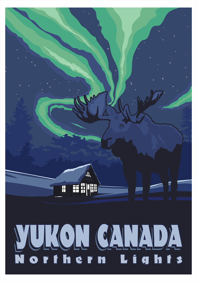 Poster di stampa di viaggio Yukon Canada