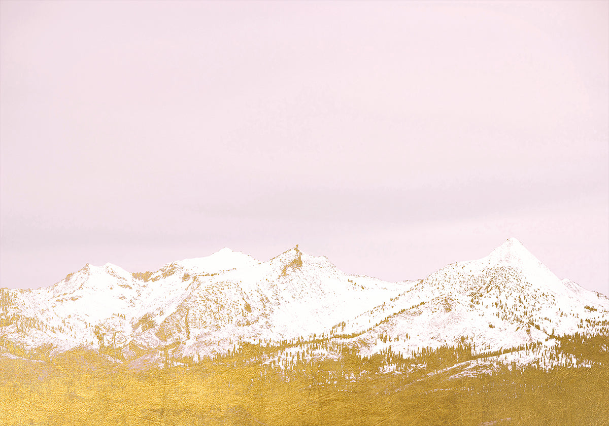 Poster delle montagne d'oro