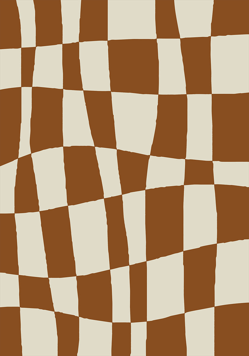 Poster a scacchiera minimale
