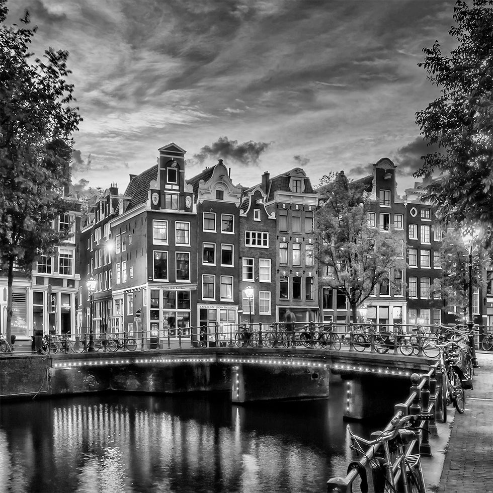 AMSTERDAM Impressione idilliaca da Single - Poster monocromatico