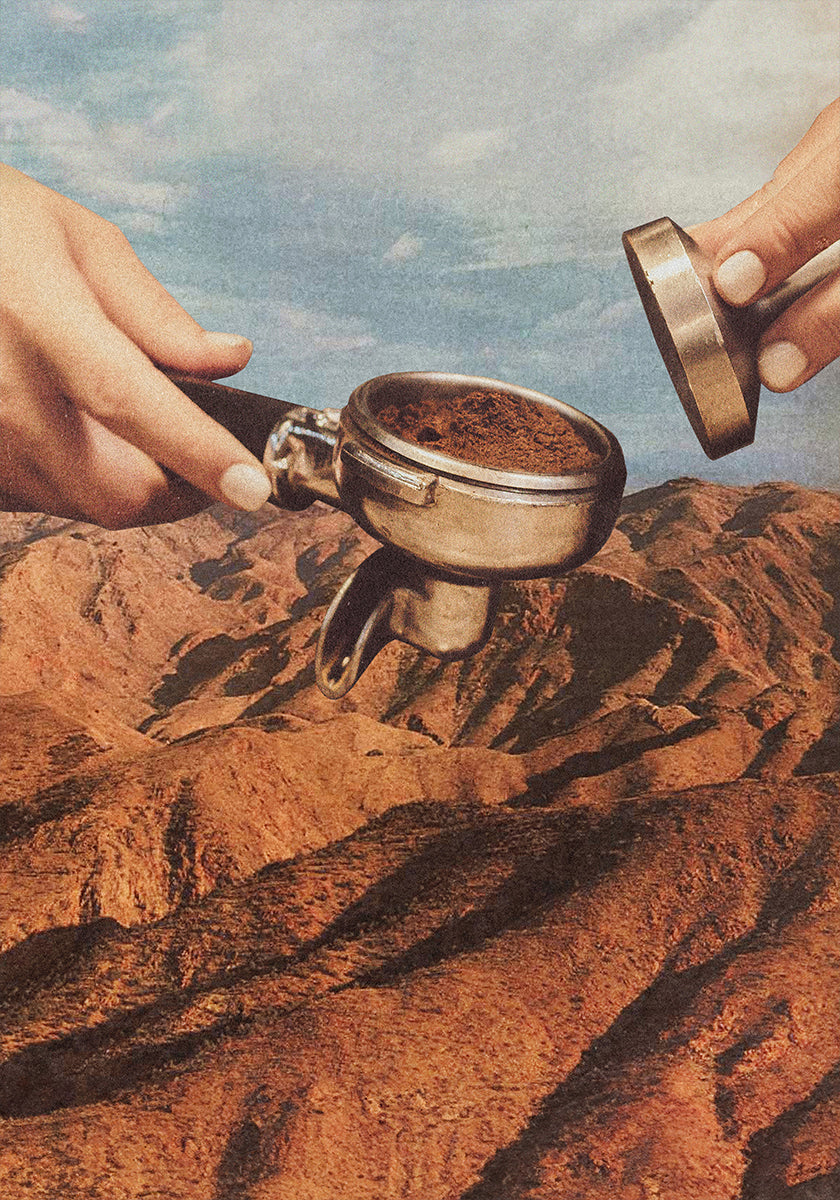 Poster della contea di caffè barista