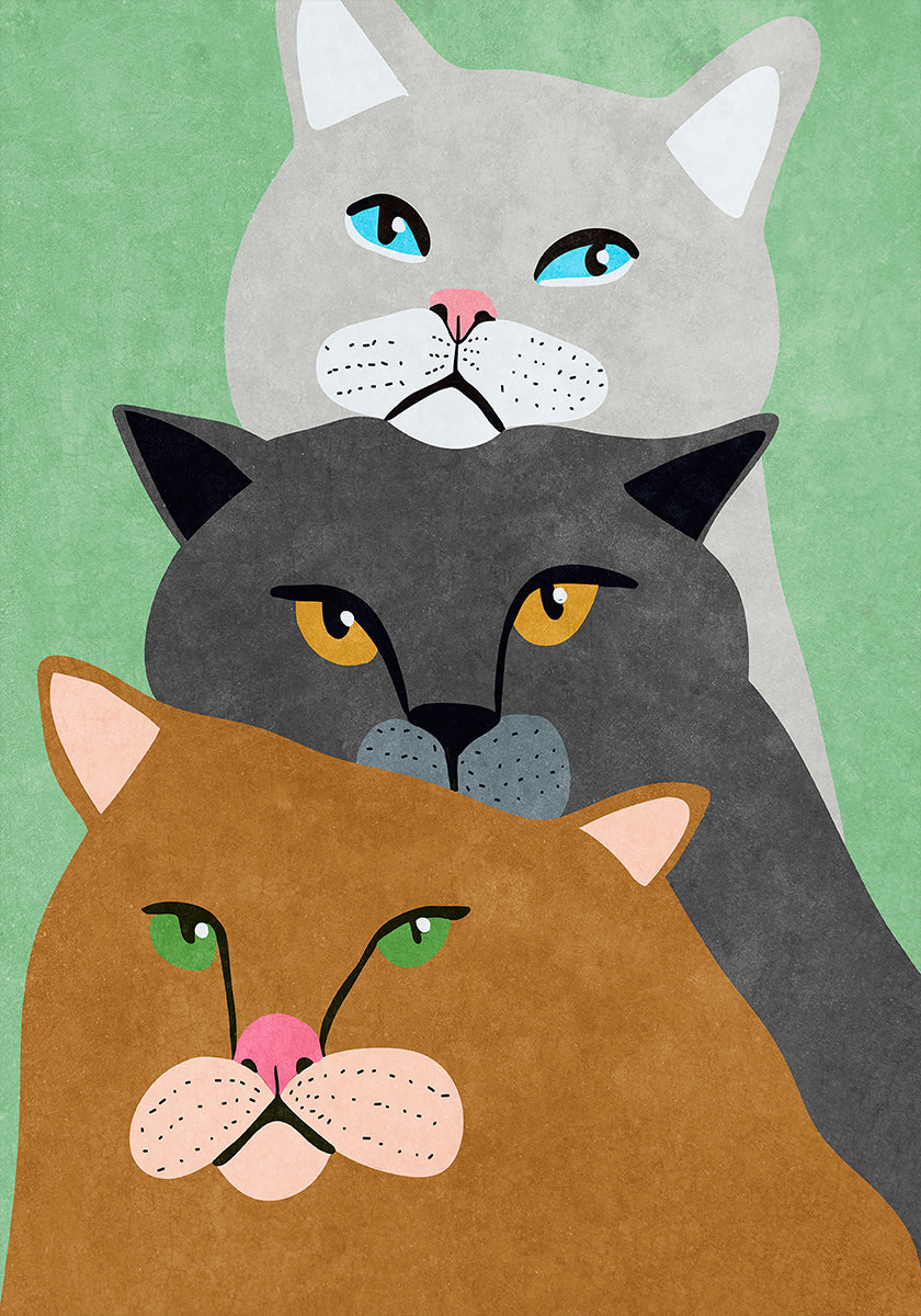 Poster del trio di gatti