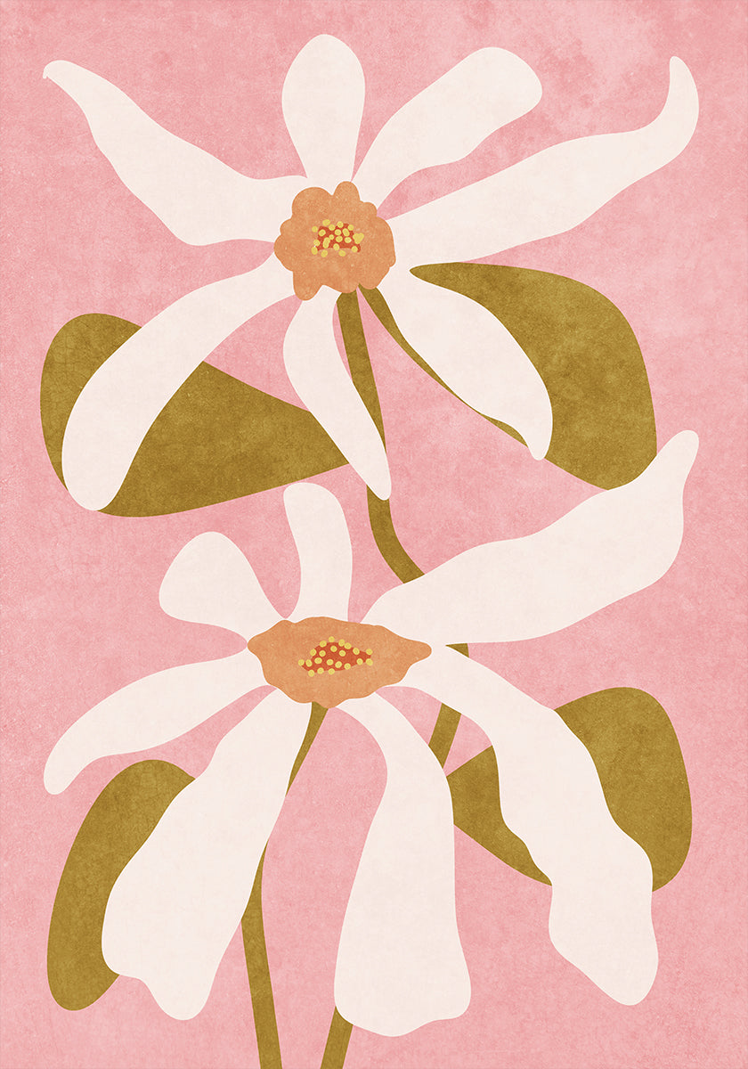 Fiori astratti nel poster