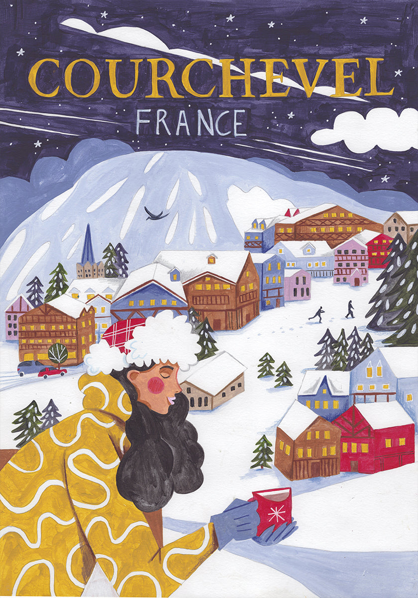 Donna in viaggio in Francia, poster di Courchevel
