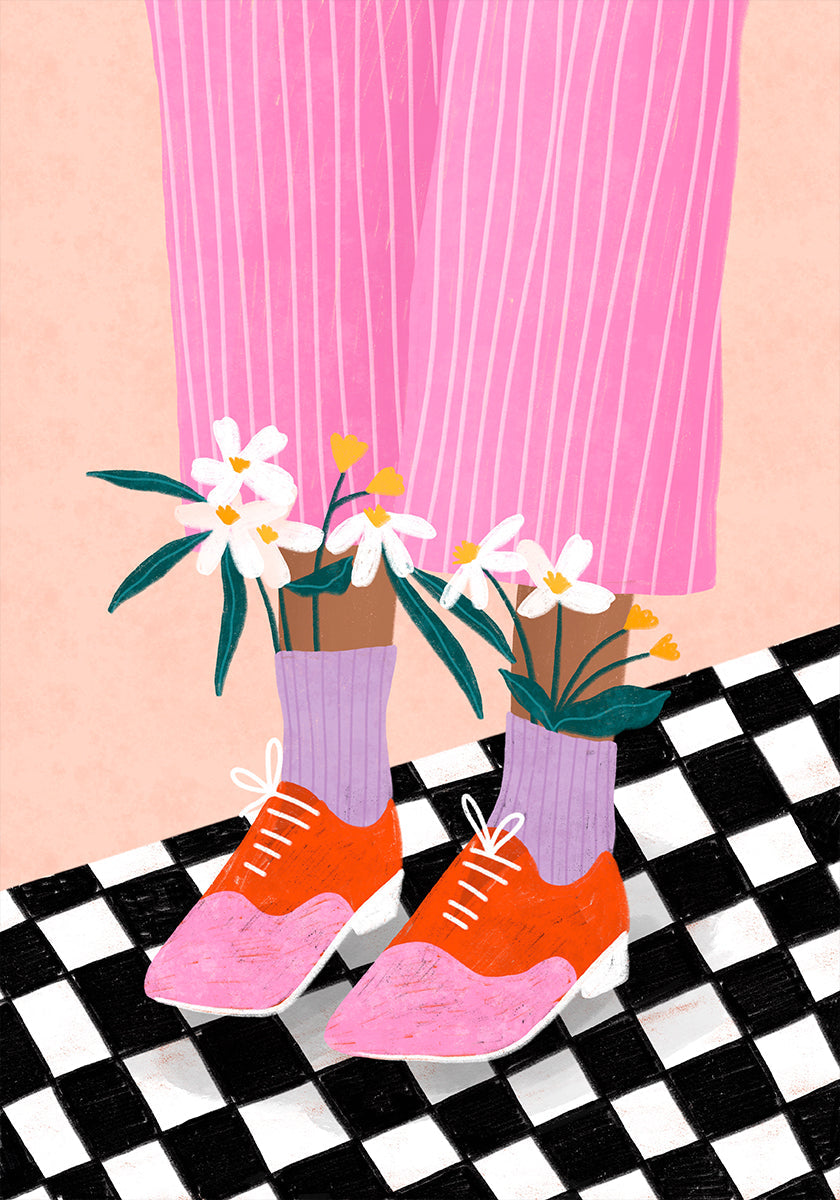 Moda piedi floreali