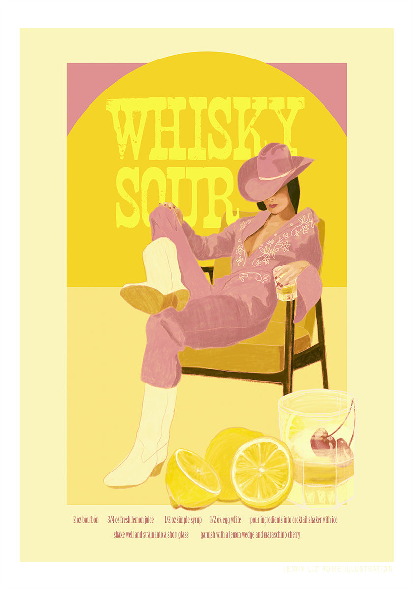 Jlr Whiskysour rosa copia poster
