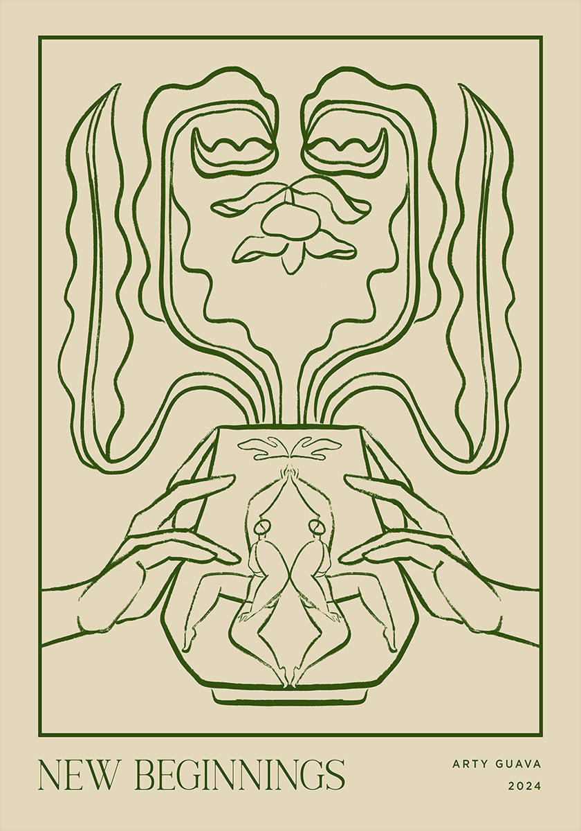 Collezione di vasi: nuovi inizi (LineArt)