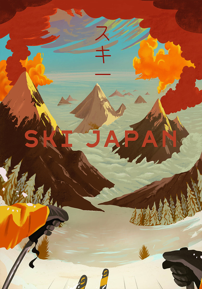 Ski Japan Plakat - Posterbox